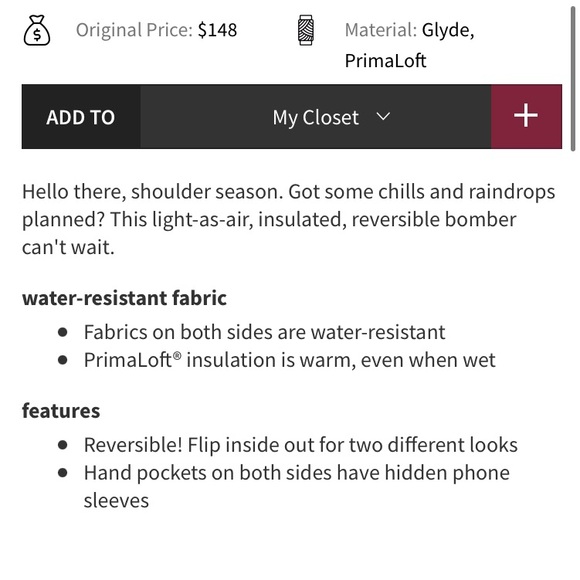 Lululemon Non-Stop Bomber Jacket
Bleached Apricot, Size 4 - Picture 13 of 14